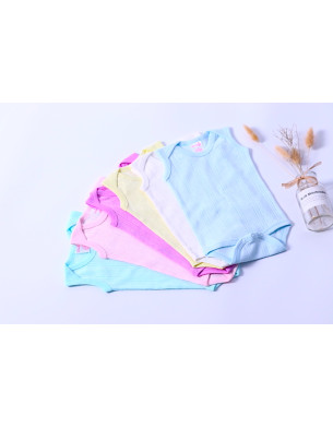 3M Sleeveless Jacquard Cotton Breathable Summer Baby Onesie 6 colors